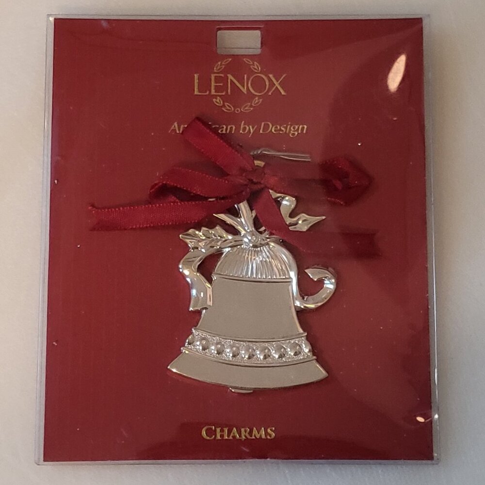 Lenox Charms Silver Bell Charm Ornament Christmas Collectible Traditional